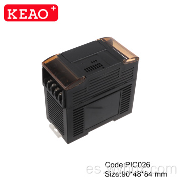 Cajas de plástico electrónicas Caja electrónica de carril Din PIC caja de control industrial caja de cables PIC026 con tamaño 90 * 48 * 84 mm